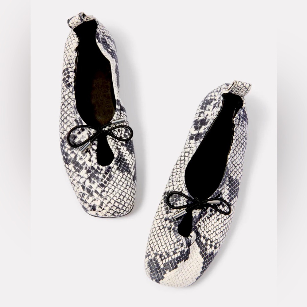 ALOHAS Rosalind Snake Leather Ballet flats, size 6 NWOT (box)